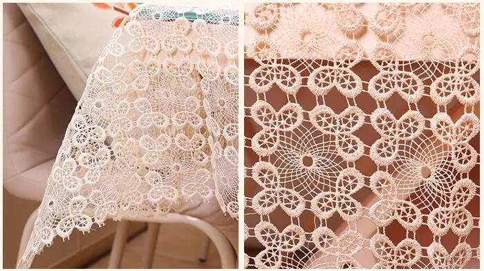 Новое поступление высококачественные элегантные кружевные скатерти vezon белая