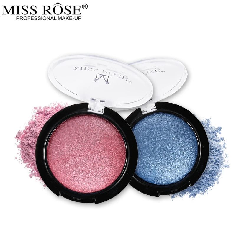 Палитра запеченных теней Miss Rose профессиональный макияж для глаз Мерцающие
