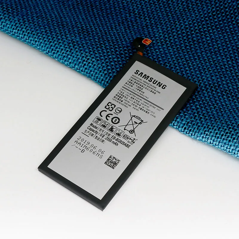 100% оригинальный новый samsung Galaxy S6 Батарея EB-BG920ABE 2550 ма-ч для G920 G920F G9201 G920A G920T G920V G920P