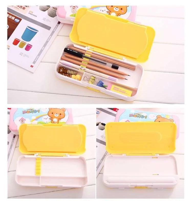 DELI estuche escolar многофункциональный чехол для карандашей ученик каваи канцелярская коробка детский трехслойный Пенал чехол s школьные принадлежности