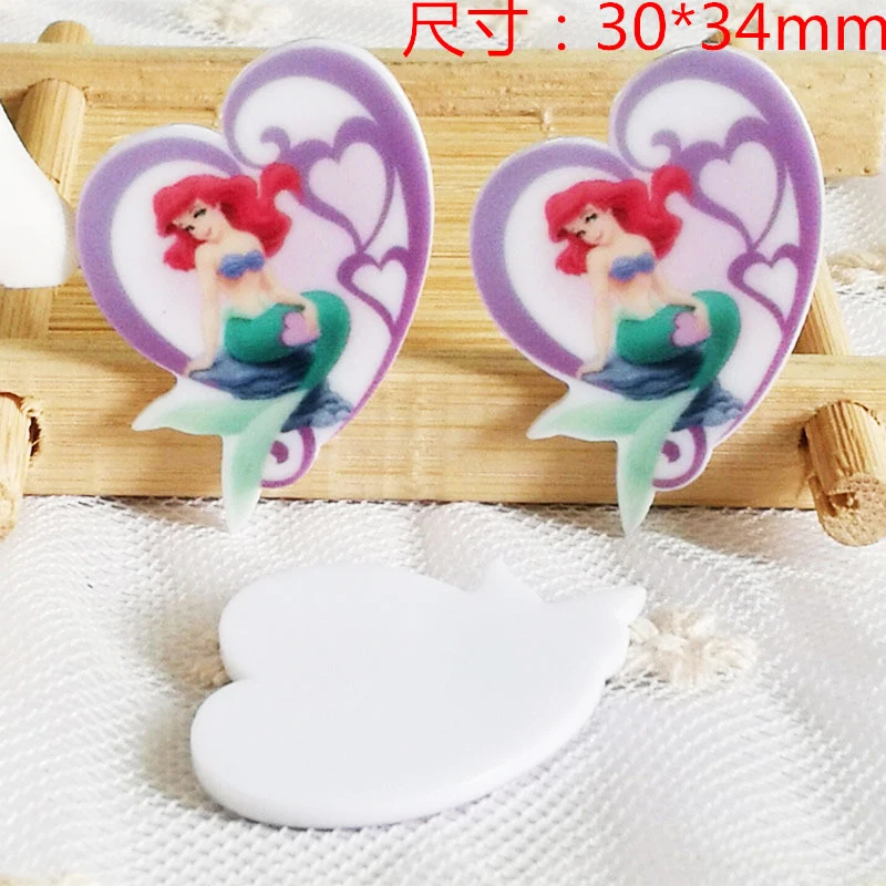 Каваи мультфильм Русалка Фигурка Ариэль принцесса украшение дома плоский задний