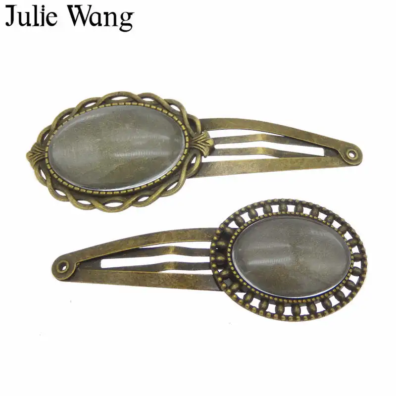 Julie Wang античные бронзовые заколки для волос пустая основа соответствующий