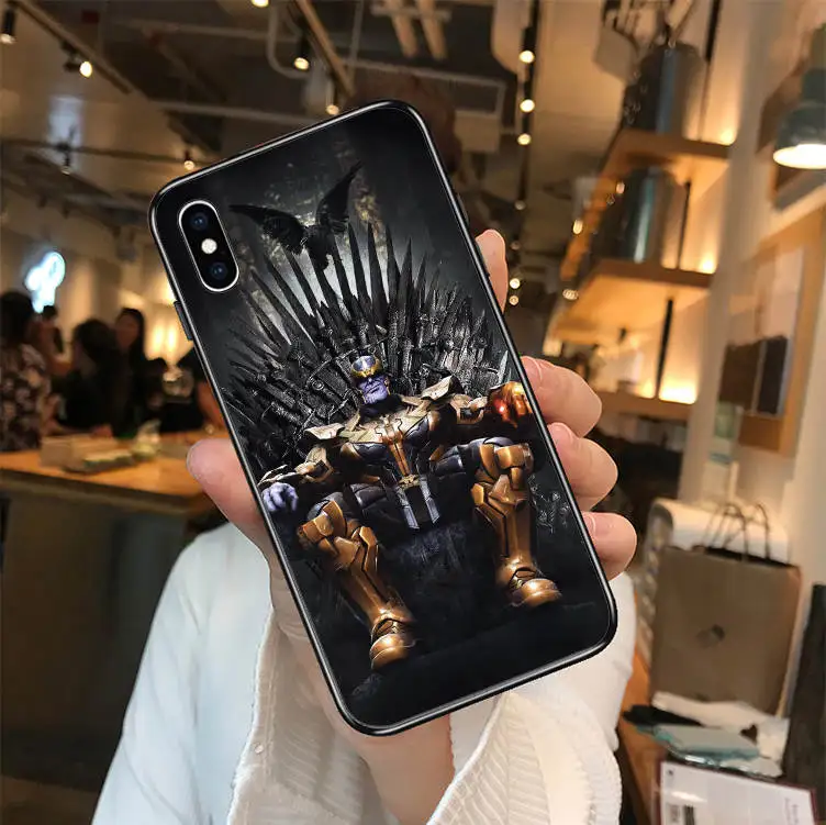 TPU Marvel DC Comics железные человеческие Мстители Endgame Thanos Мягкий ТПУ чехол для iPhone X SE 5 5S 6 6 S Plus 7 8 Plus XR XS MAX - Цвет: TPU