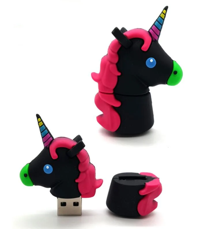 Usb флеш-накопитель с рисунком единорога, флеш-накопитель 128 ГБ, флеш-карта памяти 64 ГБ, флеш-накопитель 32 ГБ, Usb флешка 4 ГБ 8 ГБ 16 ГБ, Usb флеш-карта в подарок