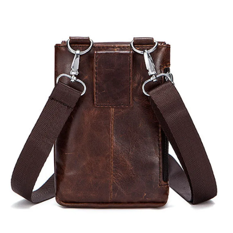 Для мужчин сначала Слои коровьей натуральной кожи моды Crossbody Сумка пояс поясная