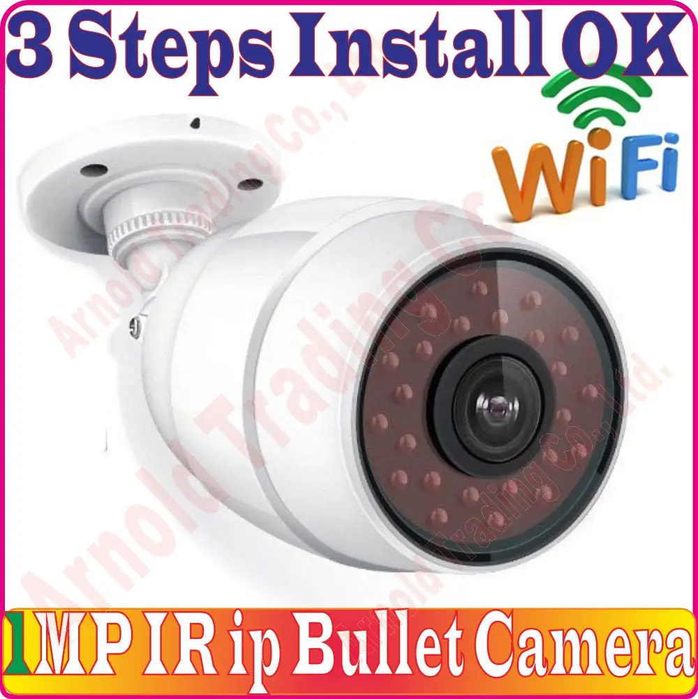 Chin прошивка 1MP IR Bullet сетевая камера full HD 720P видео в реальном времени WIFI