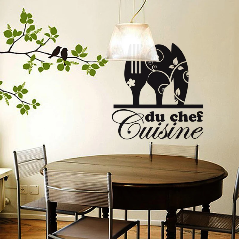 Французская кухня Du шеф повара виниловые наклейки на стену искусство кухонная