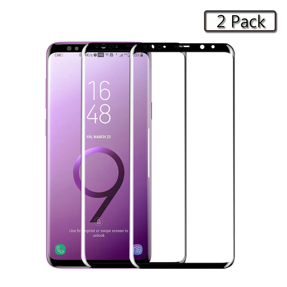 Floveme 3D изогнутый край Экран протектор для Samsung Galaxy S9 S8 Plus HD Ясно ультра тонкий защитный Стекло для Samsung S8 S9 - Цвет: Two Pack