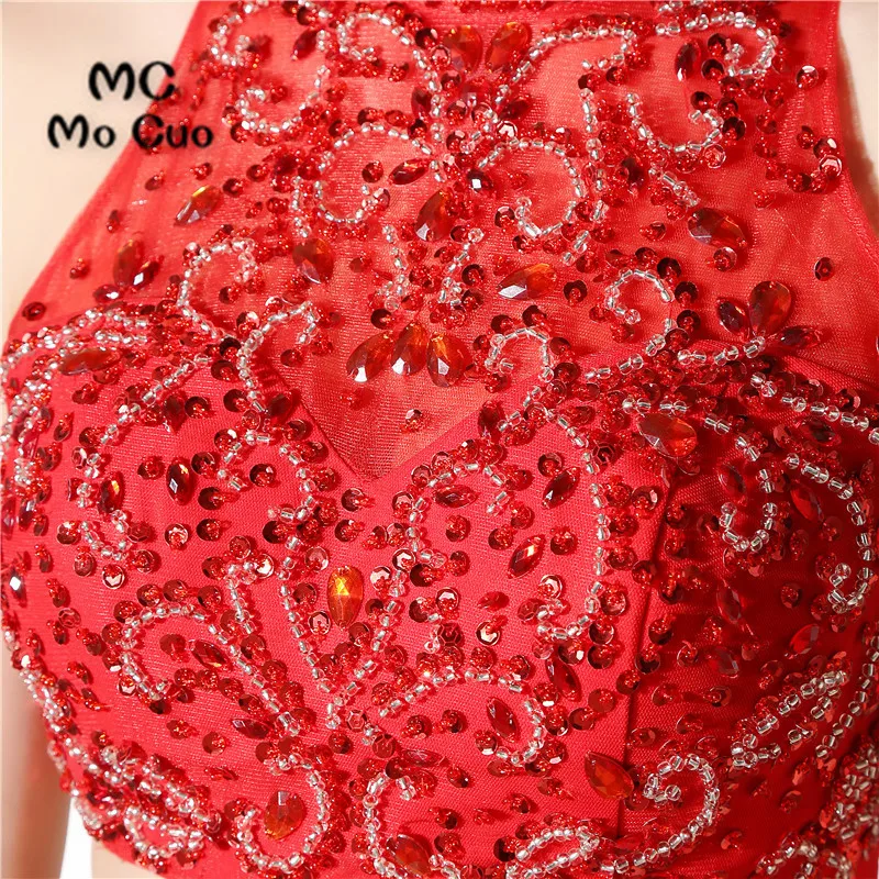 Новинка 2017 платье для выпускного вечера короткое с высоким горлом украшенное