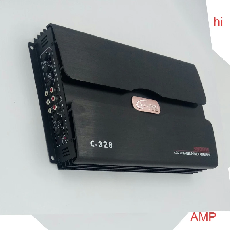 4 канальный мощный автомобильный усилитель звука класса AB MOSFET 3800 Вт стерео