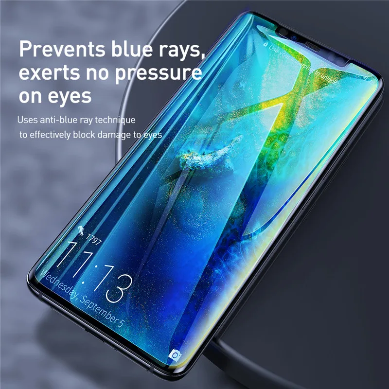 Baseus полное покрытие мягкая пленка для huawei mate 20 Pro Полный экран протектор Передняя