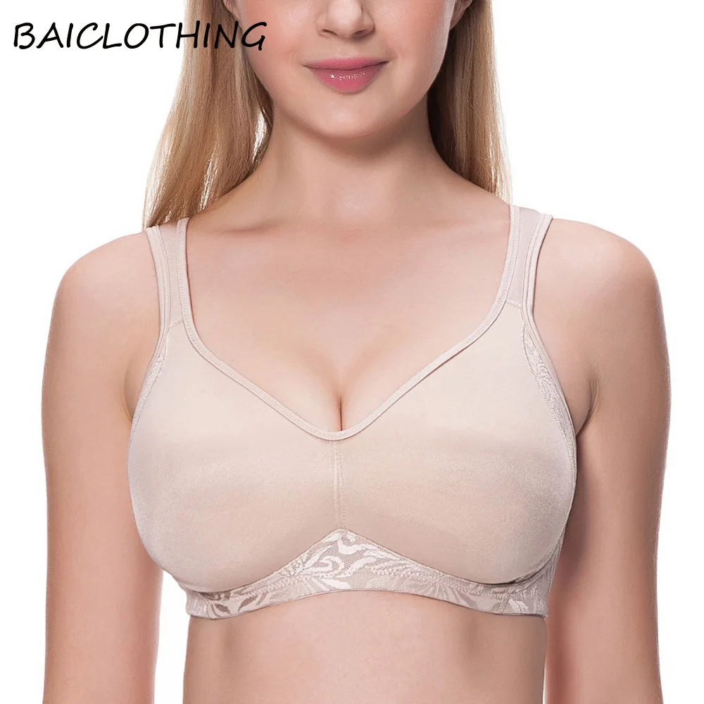 Baiclothing Женская немягкая формованная проволока свободное нижнее белье бесшовный