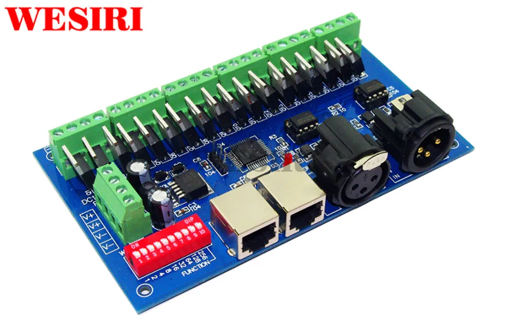 18-канальный декодер DMX512 18 каналов 6 групп RGB-выходов каждый канал макс. 3 А с