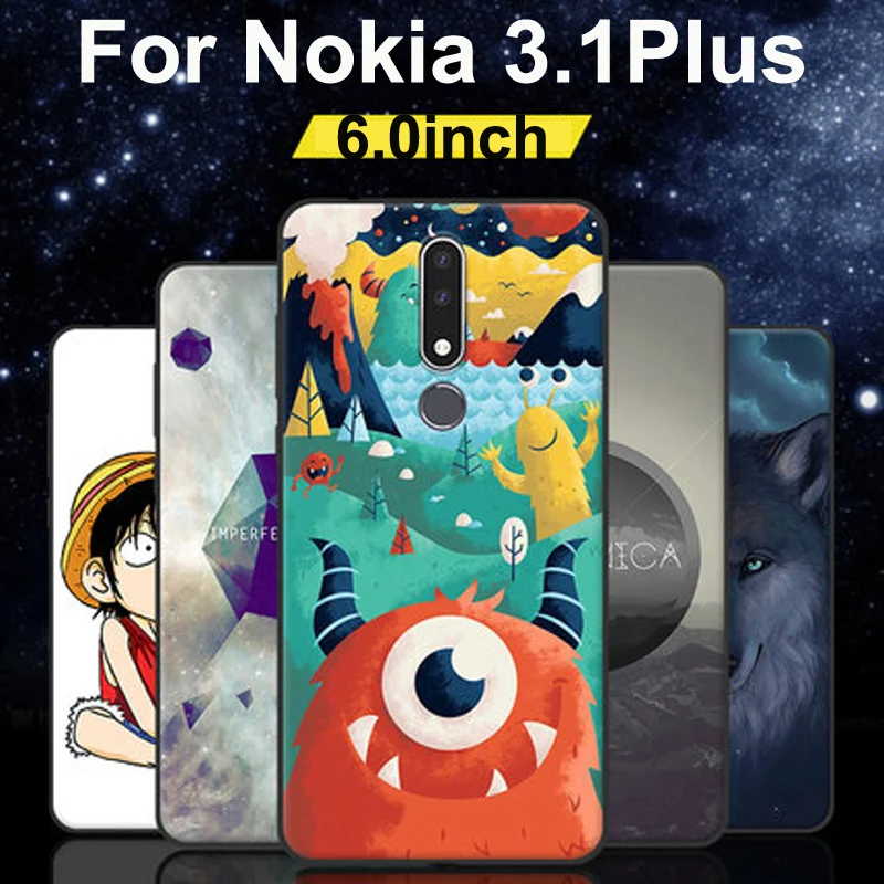 Чехол для Nokia 3 1 plus 2018 милый мультяшный мягкий чехол телефона Noia3.1plus + защитный TA 1104