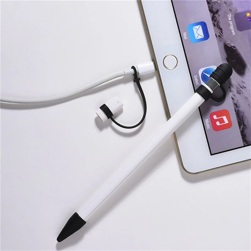 Силиконовый чехол 5 цветов для Apple Pencil Cap Holder Nib Tip Cover Cable Adapter комплект из тросов iPad