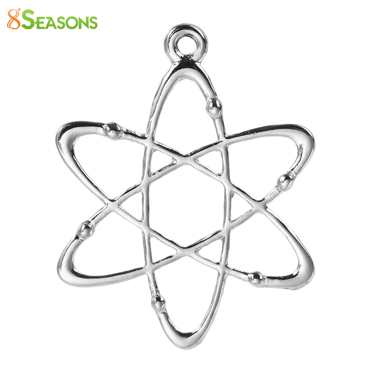 8 всесезонная подвеска в научном стиле серебряного цвета на основе цинка сплав Atom
