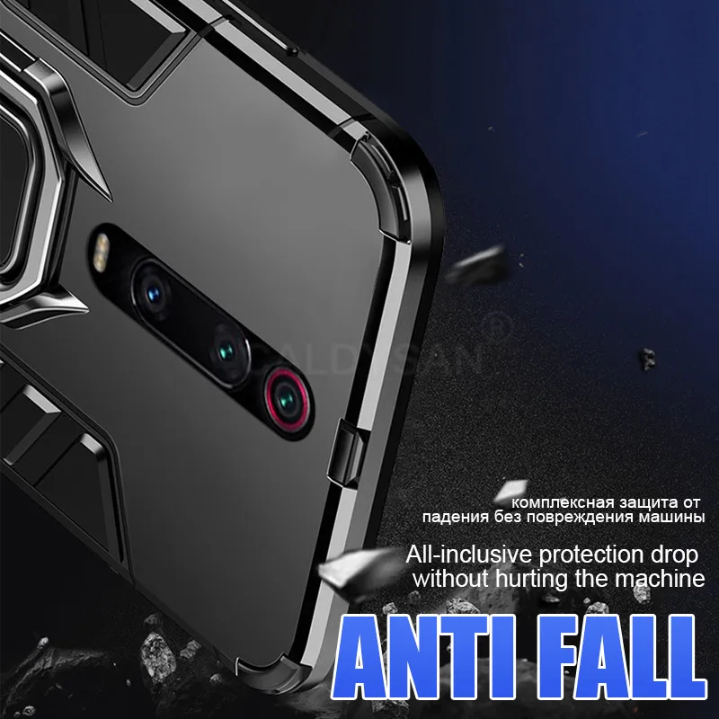 Luxury Armor Soft Ring Full Case Cover On The For Xiaomi Redmi 7 K20 Pro Note 5 6 Plus Shockproof Silicone Phone |