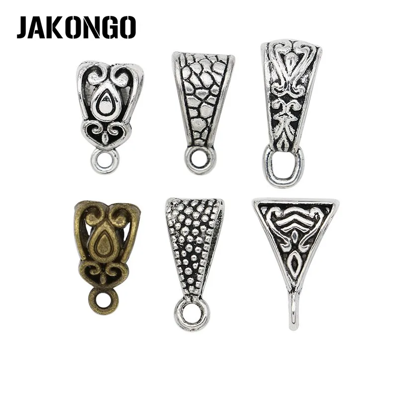 JAKONGO 20 шт. Тибетский посеребренный зажим подходит для европейских браслетов