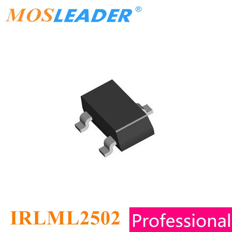 Mosleader IRLML2502 SOT23 1000 шт. IRLML2502TRPBF IRLML2502TR IRLML2502PBF N-Channel 20V Китай высокое качество |