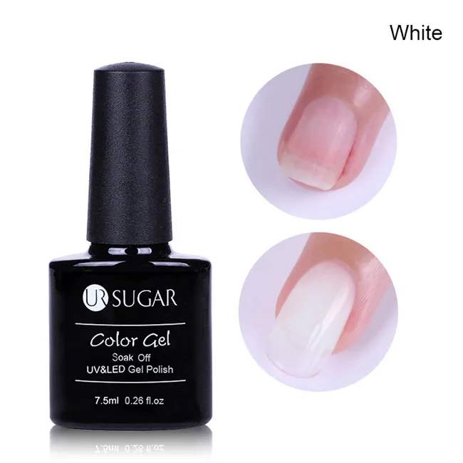 White Ur Sugar 7,5 мл поливинилхлоридный акриловый гель для ногтей с кристаллами, УФ светодиодный Гель-лак для наращивания - Цвет: White
