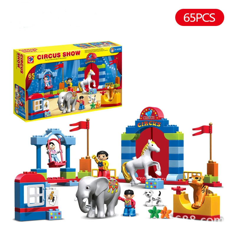 65 шт. Детский конструктор цирковые шоу