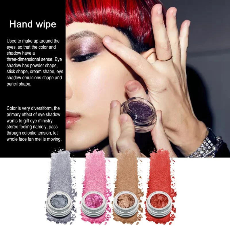 Блестящие влажные тени для век крем макияжа Перламутровые макияж стойкие