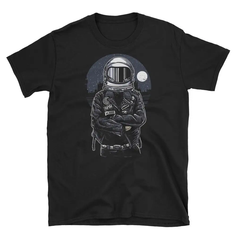 

Новинка 2019, Мужская футболка с астронавтом, космическим рисунком в стиле панк-рок, мужские футболки