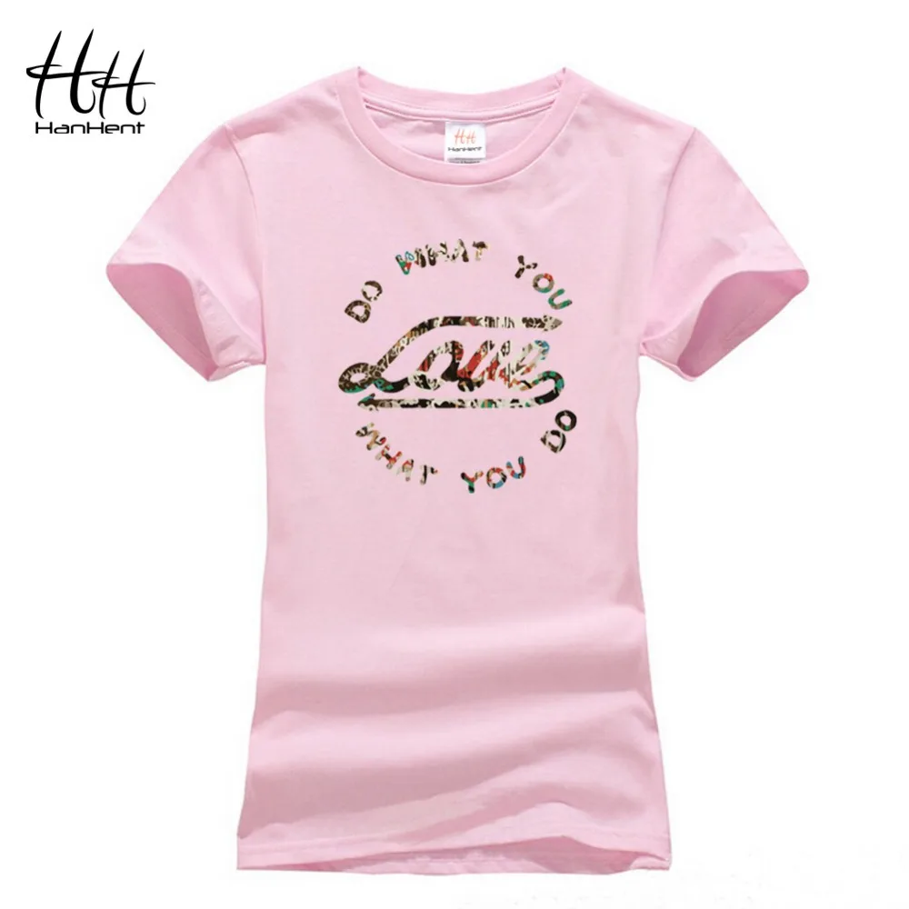 HanHent Do What You Love футболка Momen с коротким рукавом и круглым вырезом футболки модные
