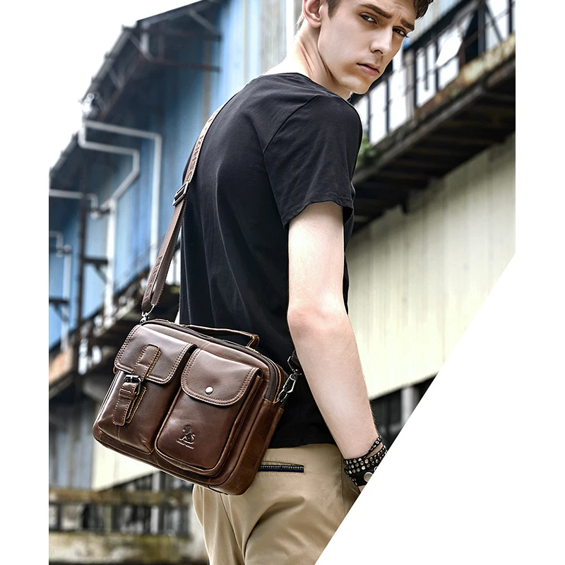 Винтажная мужская сумка через плечо деловые сумки-мессенджеры мужские сумки на