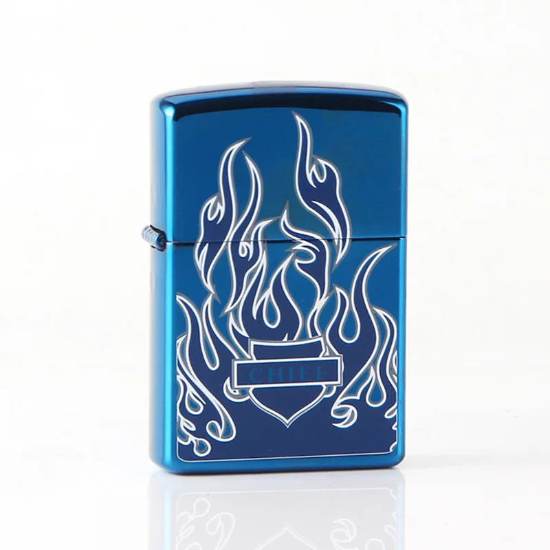 CHIEF Blue Fire Chief газовая зажигалка сигарет керосин Флинт бензин винтажная бензиновая Зажигалка масло, бензин многоразового использования