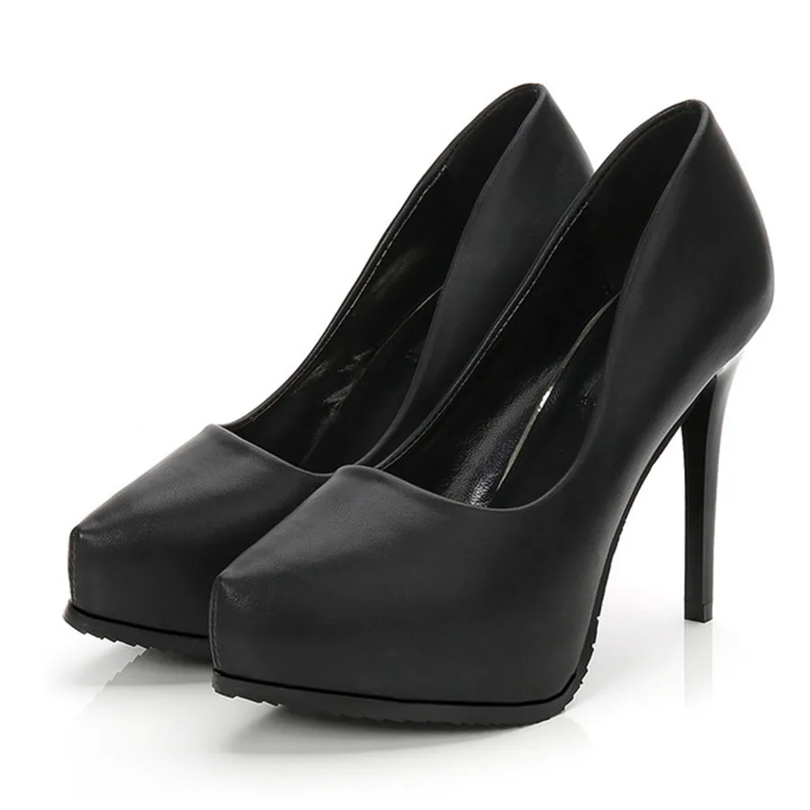 Мягкие женские тонкие туфли на высоком каблуке Водонепроницаемая обувь