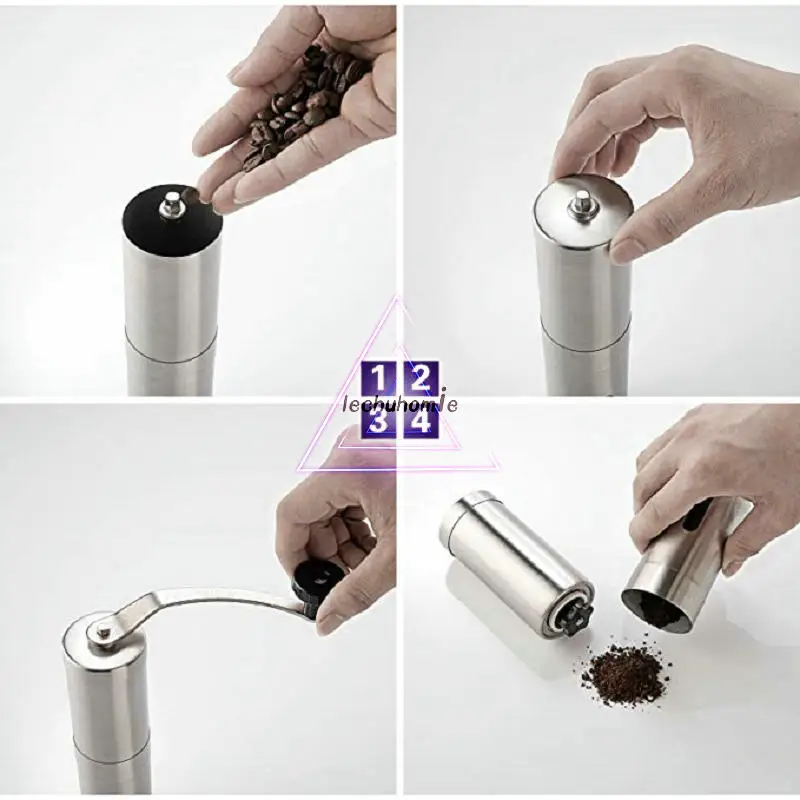 Обновленная портативная ручная кофемолка Ручной Стальной керамический
