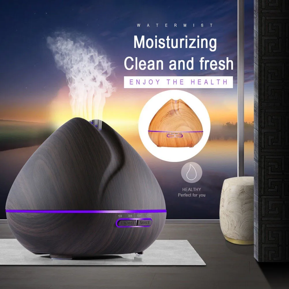 550ml Ultrasonic Humidifier Colorful Oil Diffuser with Remote Control Air Aroma for Office Bedroom N30C | Бытовая техника