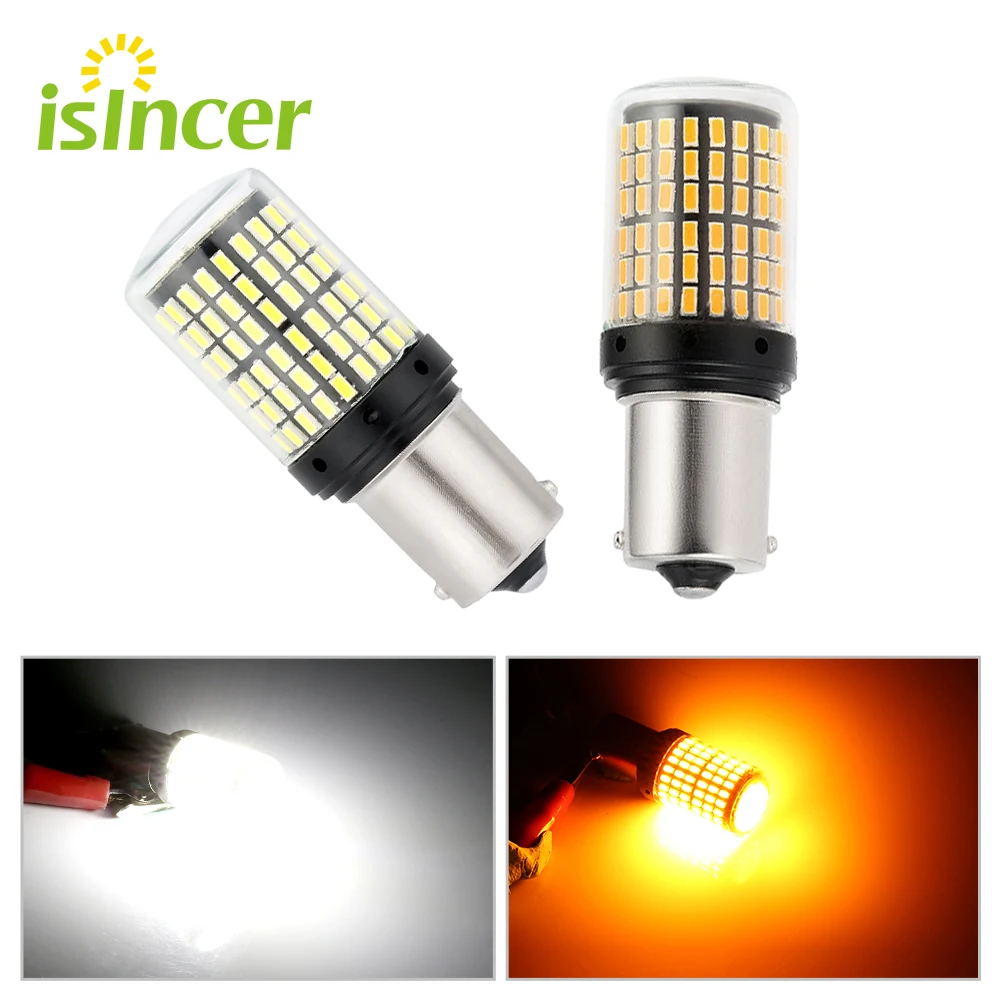 p21w 1 шт светодиодный лампы 3014 144smd CanBus 1156 BA15S BAU15S P21W светодиодный поворотник лампочка ошибок нет Hyper Flash ВОГ Свет p21w