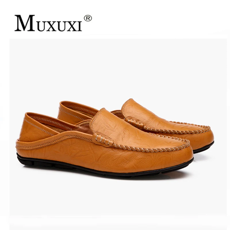 High quality Men Casual Shoes 2018 Fashion Leather Loafers Moccasins Slip On Men's Flats Male comfortable Shoe | Обувь