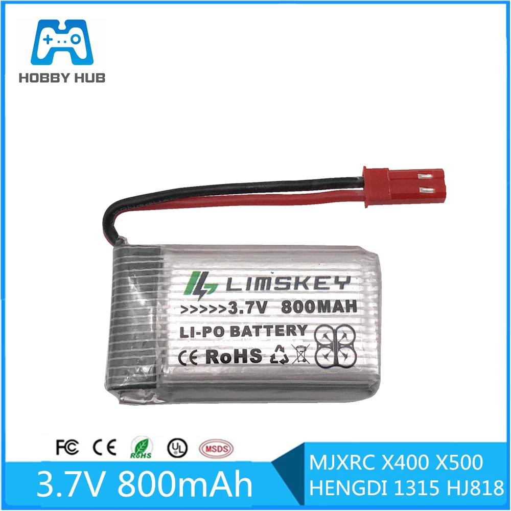 Литий-полимерный аккумулятор 3,7 в 800 мАч для MJXRC X400 X500 HENGDI 1315 HJ818, литий-полимерный аккумулятор 3,7 в 800 мАч 902540 25C
