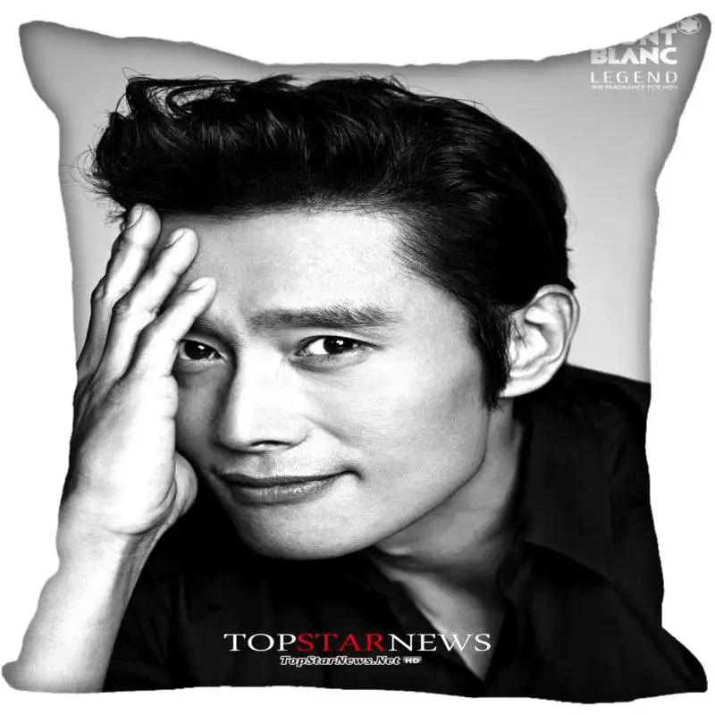 7 На заказ Kpop Lee Byung hun печатные квадратные шелковые наволочки 40x40 см, 35x35 см одна сторона атласная Наволочка логотип - Цвет: 7
