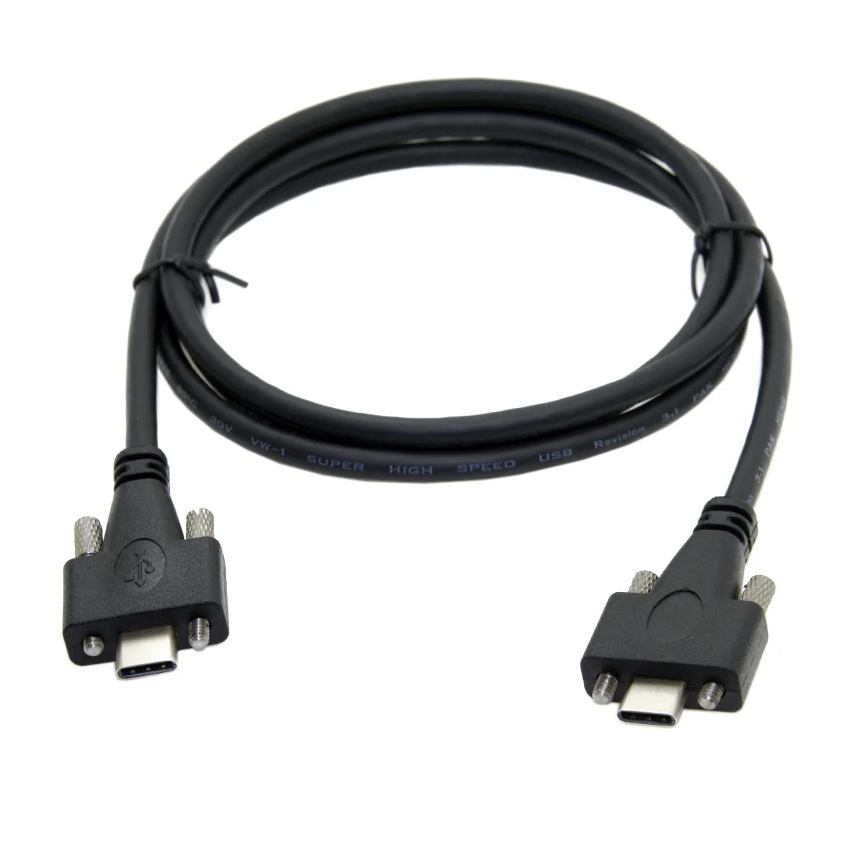 

CY USB 3.1 Type-C Dual Screw Locking to Locking USB-C 10Gbps Data Cable 1.2m Panel Mount Type