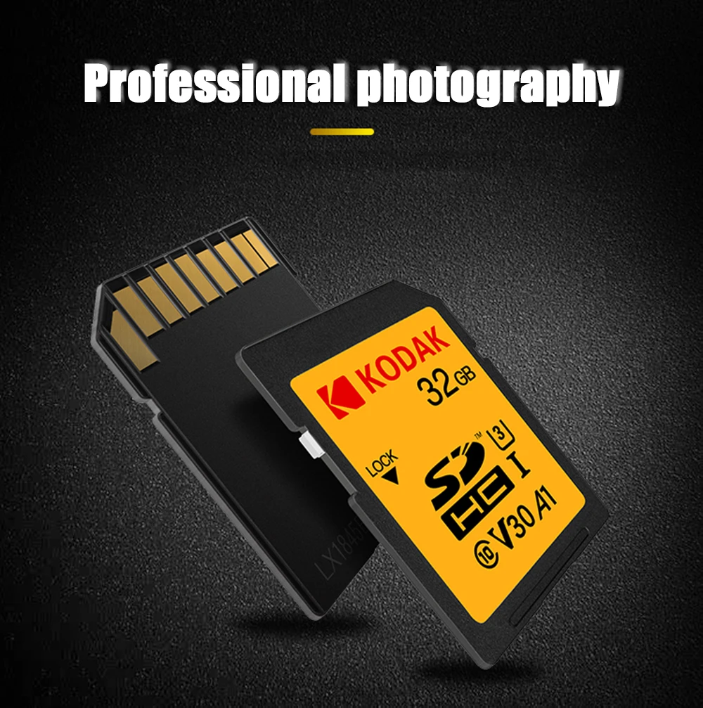 Sd-карта Kodak 64 Гб карта памяти 128 ГБ SDXC U3 V30 carte sd для sony Canon Nikon micro SLR цифровая камера cartao de memoria