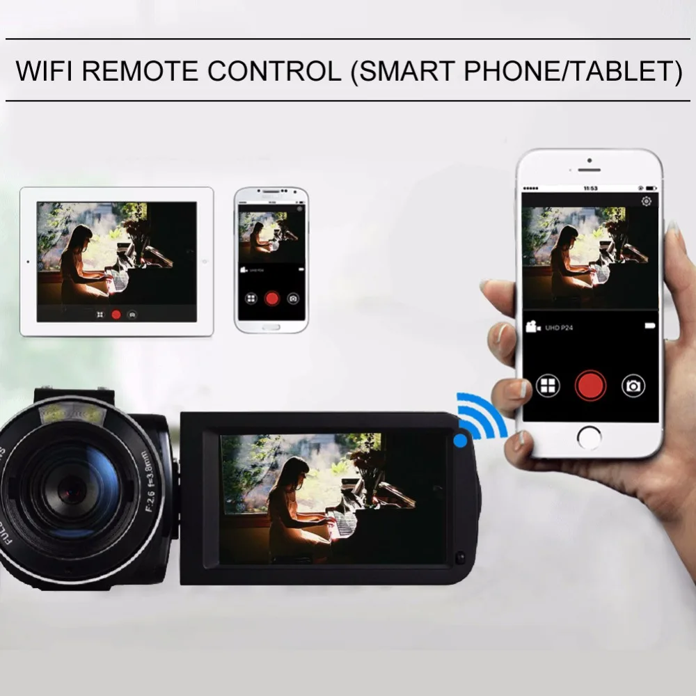 2017 marvie Новое поступление FHD 1080 P цифровой Камера Wi-Fi видеокамера 24mp 16X ZOOM COMS Сенсор