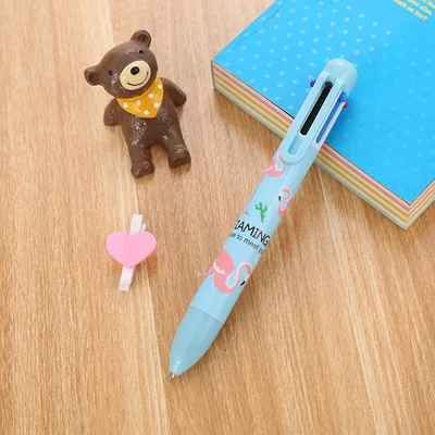 Ballpoint Pen 1 шт. Единорог 6 цветов ручка Фламинго шариковая ручка кавайные канцелярские принадлежности мультфильм милые студенческие ручки гель кавайные ручки школьные принадлежности - Цвет: Ballpoint Pen