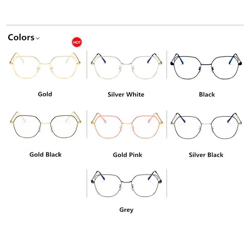 PLINTH Brille Okuma Gozluk Retro Cat Ears Metal Flat Mirror Trend Myopia Glasses Frame Polygon Literary Kickoff | Аксессуары для