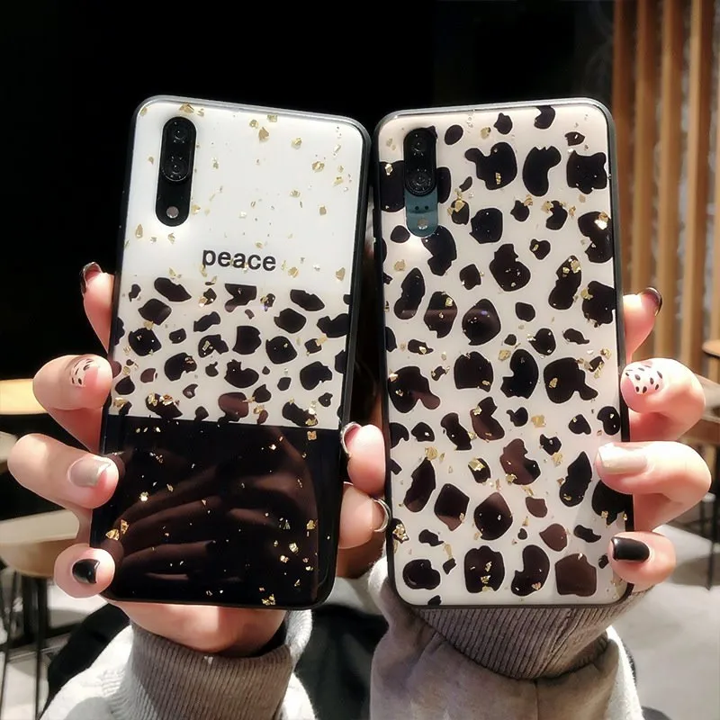 Золотой леопардовый чехол для телефона Huawei P20 P30 Lite Pro силиконовый Mate 10 Mate20 Nova 3 Honor