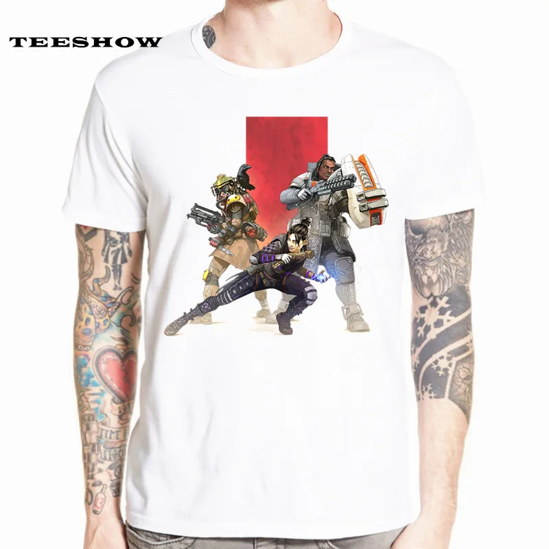 Apex Legends Game T-Shirt Men Summer Hot Men's Short Sleeve T Shirts Tops Tees For Adult Gaming Shirt Plus Size HCP4560 | Мужская
