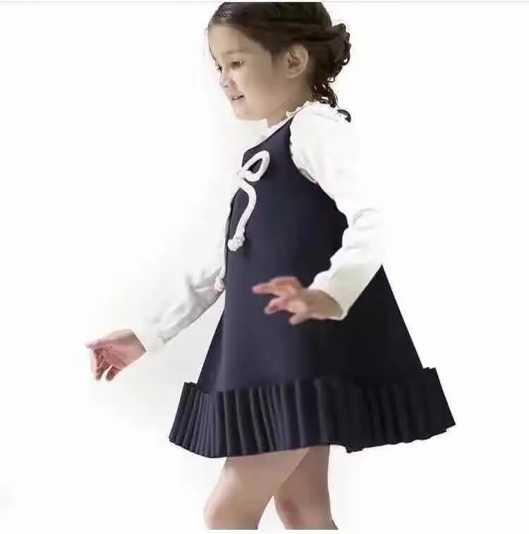 Baby Girls Dress Brand Summer Beach Style 3D Bow tie dress Party Dresses For Vintage Toddler Girl Clothing 2-8Yrs | Детская одежда и
