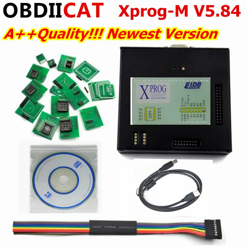 Новейший Xprog V6.12 сканер Инструменты Xprog V5.84 V5.74 Автомобильные диагностические кабели X Prog 5,84 X-PROG коробка ЭКЮ программист x-прог