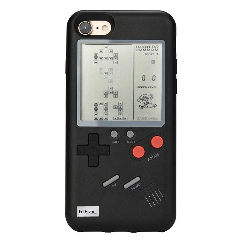 Чехол для телефона Ninetendo Retro Game Boy Tetris iPhone 6 6s 7 8 Plus X противоударный мобильный