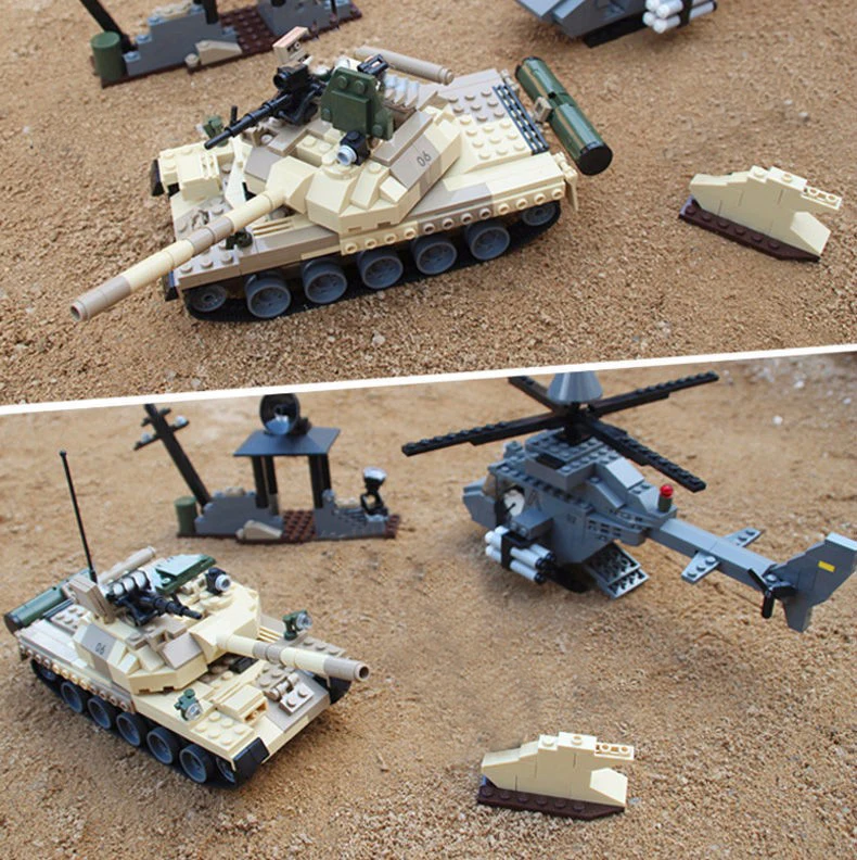 Строительные блоки GUDI 372 + шт строительные модель танка WW2 сборные для России