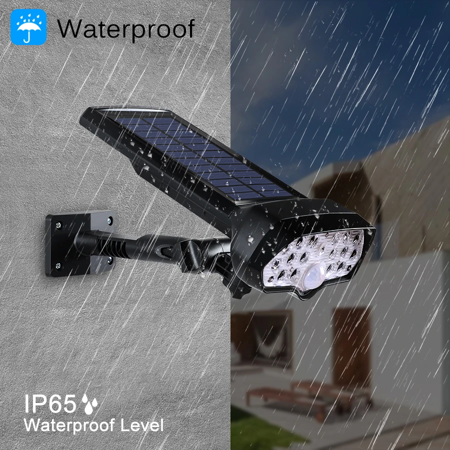 Водонепроницаемый Акула светодиодный солнечный свет 16 светодиодов PIR датчик