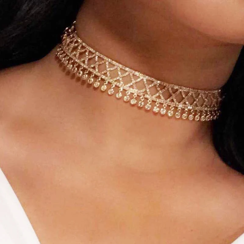 

missvikki Brand Trendy Attractive Chic Chain Necklace Transparent Fashion Crystal Jewelry Bijoux High Quality Accessories